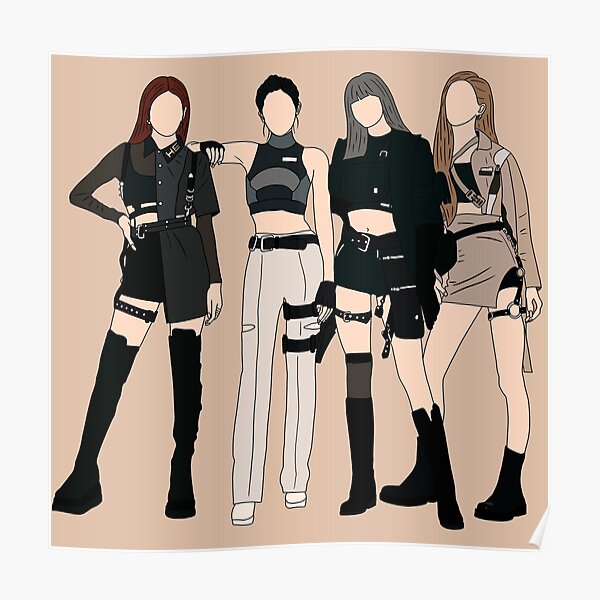 BLACKPINK KILL THIS LOVE (OT4) Poster RB0401 product Offical blackpink Merch