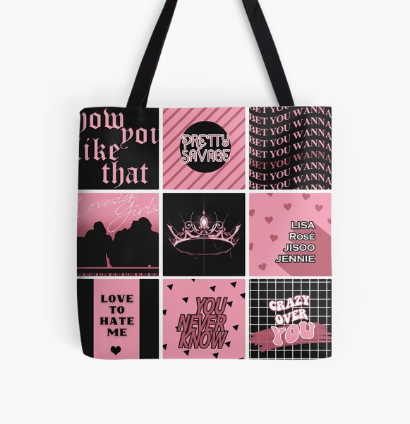 BLACKPINK - THE ALBUM Pattern All Over Print Tote Bag RB0401 product Offical blackpink Merch