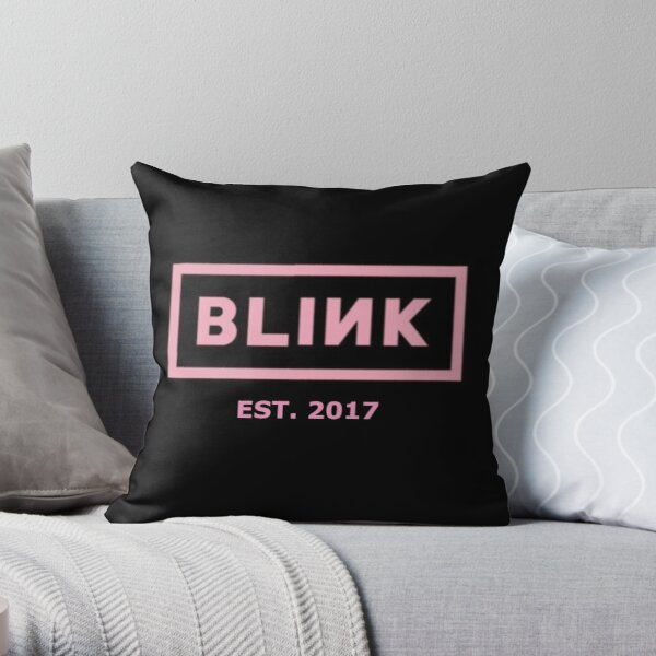 Blackpink x Blink Established 2017 Throw Pillow RB0401 product Offical blackpink Merch